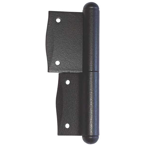 Fischband für Fenster, Fensterfitsche, rechts, Eisen verzinkt und matt schwarz lackiert