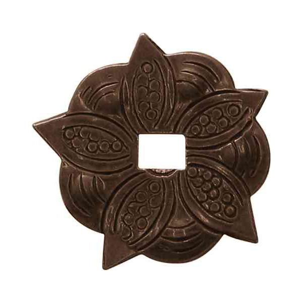 Rosette, Eisen gerostet und gewachst, handgefertigt aus Blech.