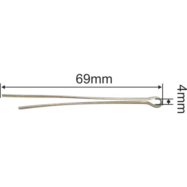 Splint Altmessing, antik, alt, altvermessingt. Zur Befestigung von antiken Beschlägen Bild 3