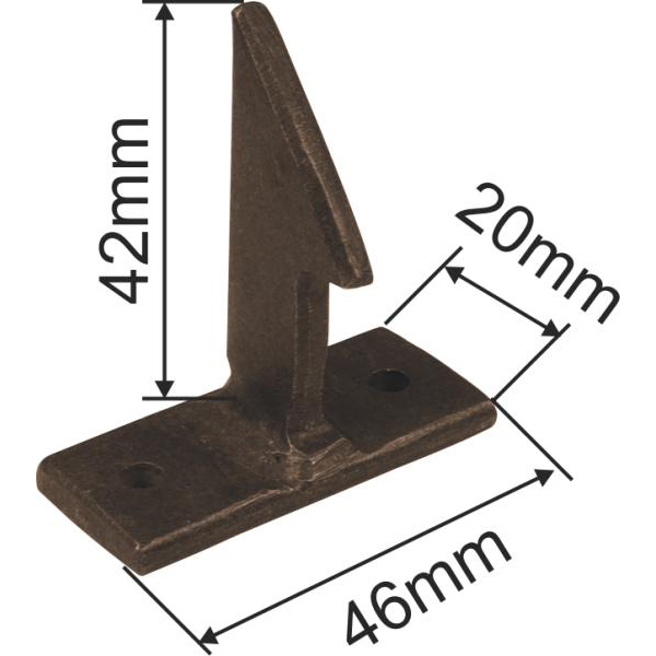 Haken antik für Schrankfeder, Eisen, gerostet und gewachst, handgefertigt, beste Qualität Bild 3