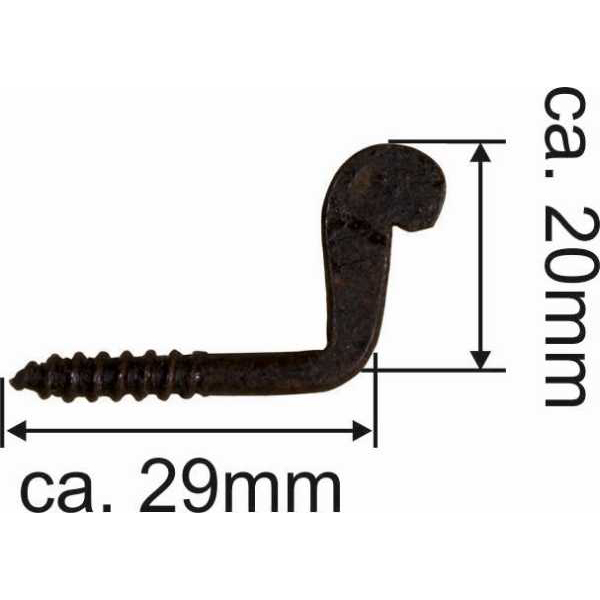 Wiener Vorreiber, Vorreiber Verschluss antik alt, Eisen gerostet und gewachst, Fensterriegel Bild 3