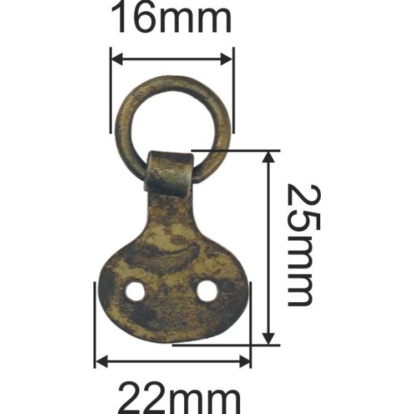 Bilderaufhänger, Bild Aufhänger, Eisen gerostet und gewachst, antiker Aufhänger für Ihre Bilder im alten Stil. Aus Blech gestanzt und geprägt. Bild 3
