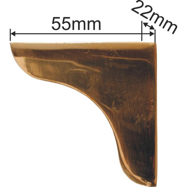 Zierecke, Kistenecke aus Messing poliert unlackiert. Aus Messing gegossen. Bild 3