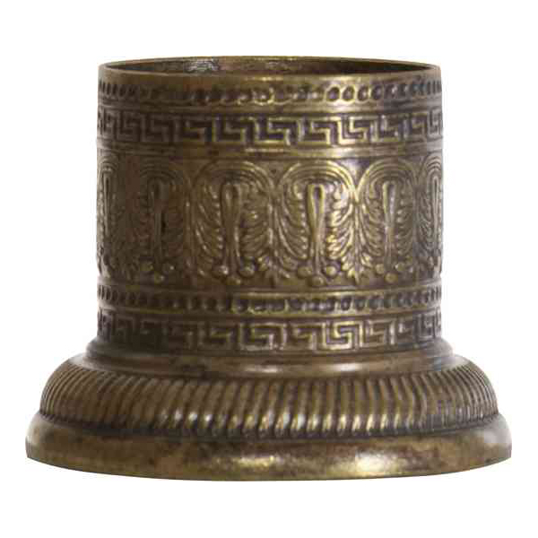Säulenoberteil, Messing patiniert, Innen: 23mm, Außen: 37mm, Kapitell Messing antike