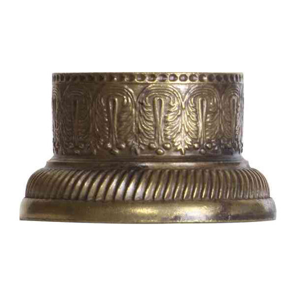 Säulenunterteil, Messing patiniert, Innen: 23mm, Außen: 37mm, Kapitell Messing antik