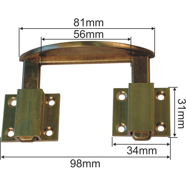 Tischplattenverbinder antik, Messing poliert unlackiert. Aus Messing gegossen. Bild 3