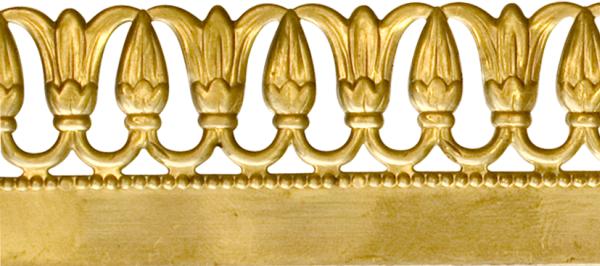 3 x Beschlag Zier Verzierung gold Truhe Zierbeschlag Metall Blech 85 mm Beschlag 