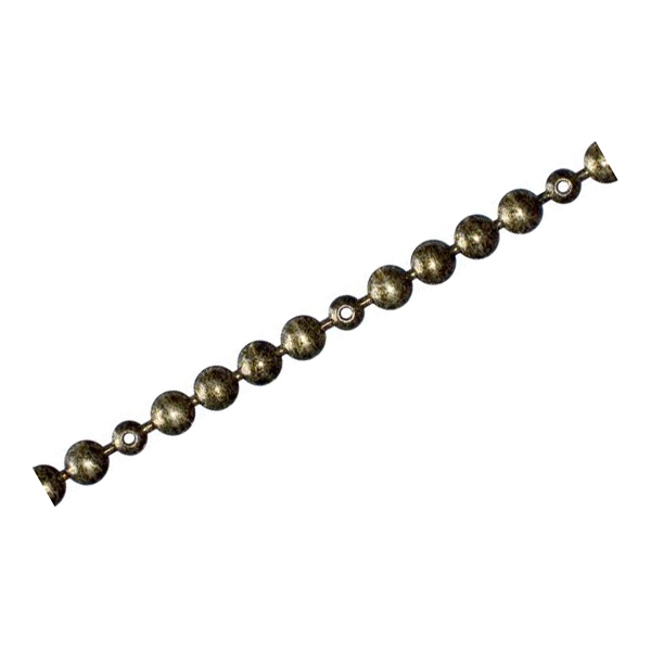 Polsternagelband Messing brüniert, Polsternägel Band aus 0,5mm Blech gestanzt und 3mm hoch geprägt, Perlband, antik