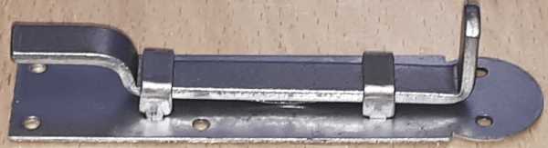 Riegel Eisen 2 Stück gekröpft Schubriegel Kommoden Schränke Restaurierungsbedarf 