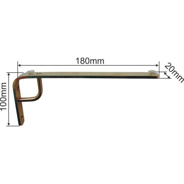 Regalträger Konsole sehr stabil, Messing poliert unlackiert, 200mm, Metallkonsole antik, alt Bild 3