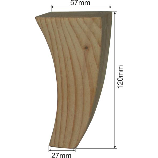 Holzfuß antik, Möbelfuß antik, Erle, Möbelfuss Holz Bild 3