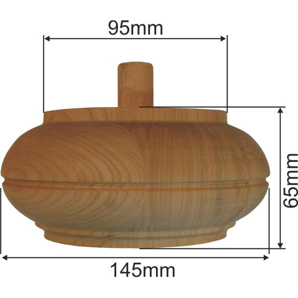 Holzfuß antik, Möbelfuß antik, Buche, Ø 150mm, Möbelfuss Holz Altertum Bild 3
