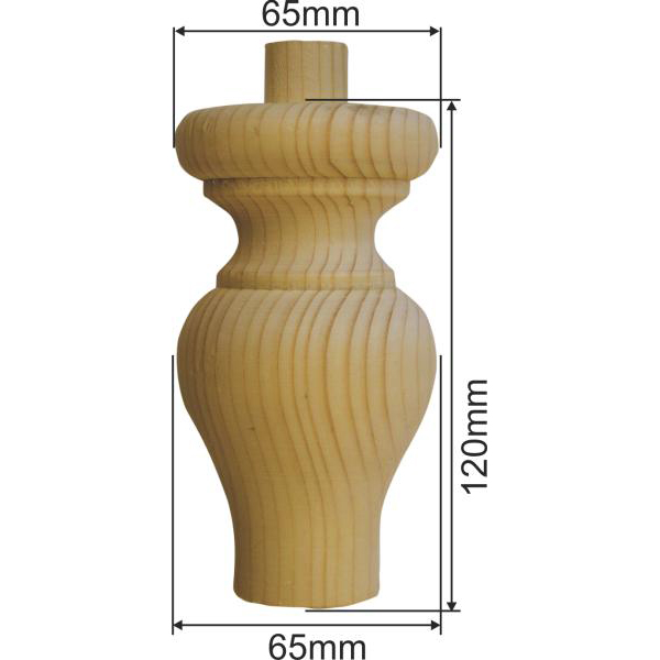 Möbelfüße Holz, Kugelfüße alt, Holzfuß antik, Möbelfuß antik, Fichte, Ø 65mm Bild 3