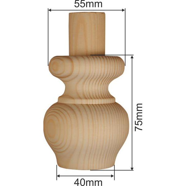 Möbelfüße aus Holz, Kugelfüße alt, Holzfuß antik, Möbelfuß antik, Fichte, Ø 60mm Bild 3