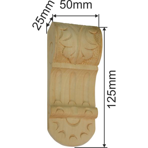 Holzapplikation antik, in Linde, Kapitell aus Holz, Holzzierteil antik, Holzkapitell, Kapitelle Bild 3