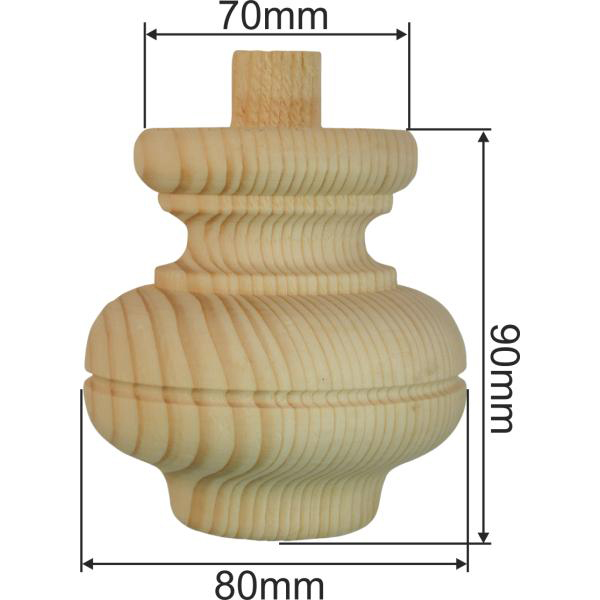 Holzfuß antiker, alte Möbelfüße antike aus Fichte gedrechselt Bild 3
