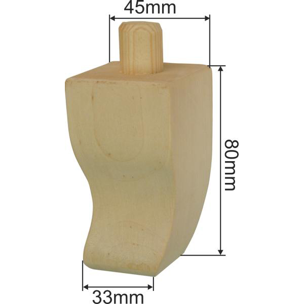 Holzfuß antik, Möbelfuß eckig, Kiefer,  für Antiquitäten Bild 3