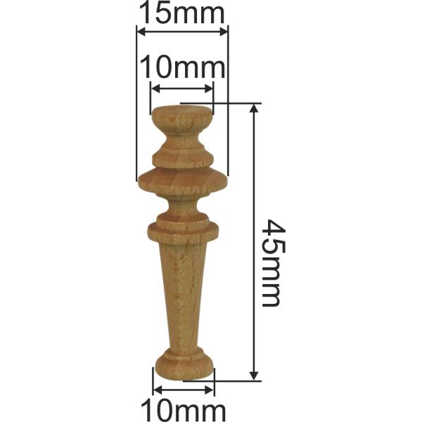 Holzdrehteil, Buche, Holzzierteil antik, für Antiquitäten, Restaurierungsbedarf Holzwaren alt Bild 3