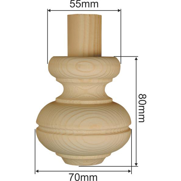 Holzfuß antiker, Möbelfuß antik, Fichte, Bestseller Bild 3