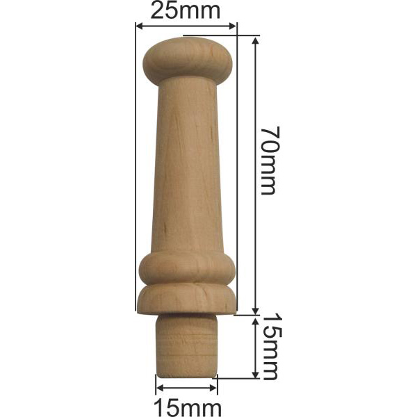 Kleiderhaken aus Holz, Holzaufhänger antik, Aufhänger Holz, Wandhaken aus Buche gedrechselt Bild 3