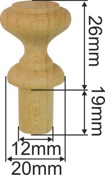 Holzknopf alter aus Buche gedrechselt, Ø 25mm, altertümlich Bild 3