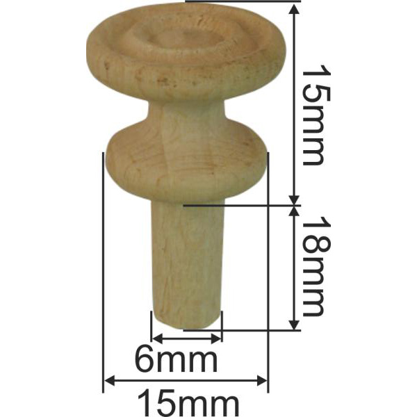 Holzknopf historisch, Buche, Ø 19mm, sehr klein Bild 3