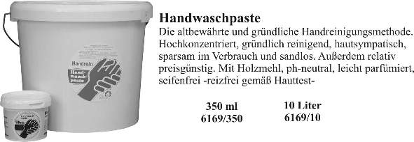 Handwaschpaste 10 Liter, hochkonzentriert, sparsam im Verbrauch