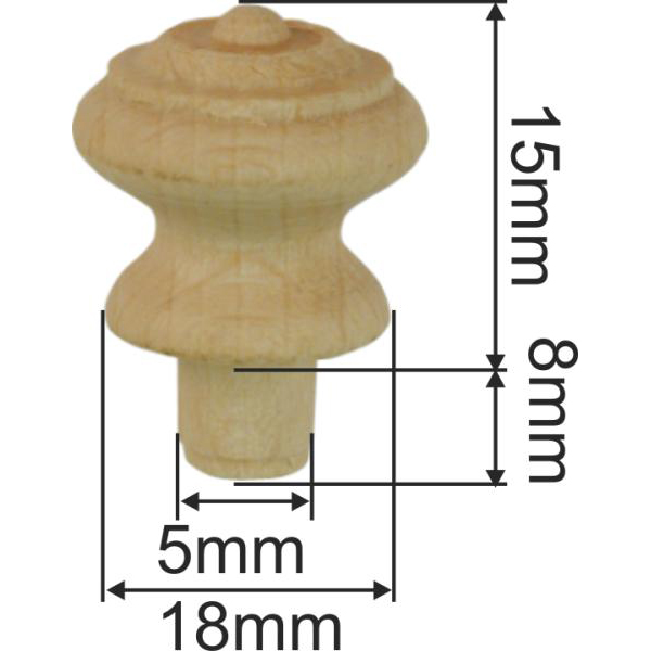 Holzknopf antik, alt, Holz Knöpfe aus Buche gedrechselt, Ø 17mm Bild 3