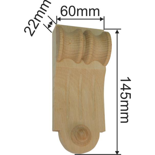 Holzapplikation antik aus Kiefer, Kapitell Holz, Holzzierteil antik, Holzkapitell, Kapitelle Holz Bild 3