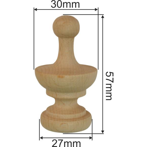 Holzdrehteil, Buche, 35x60mm, Holzzierteil antikes Bild 3