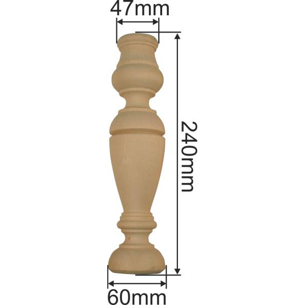 Säule antik aus Birke, 24cm hoch, Holzsäule gedrechselt, Holzsäulen alt, antik Bild 3