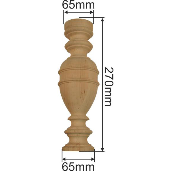 Vollsäule, Birke, 27cm hoch, Holzsäule gedrechselt, Holzsäulen alt, antik Bild 3