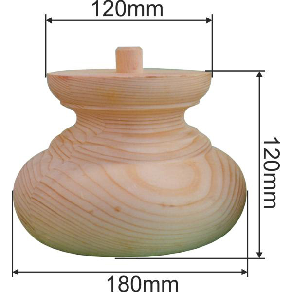 Holzfuß antik, großer Möbelfuß antik, Kiefer, Möbelfüße Holz Bild 3