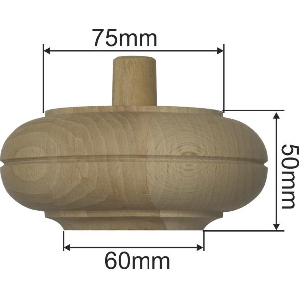 Möbelfüße Holz, Holzfuß antik, Möbelfuß antik, Buche, Quetschfuß Bild 3