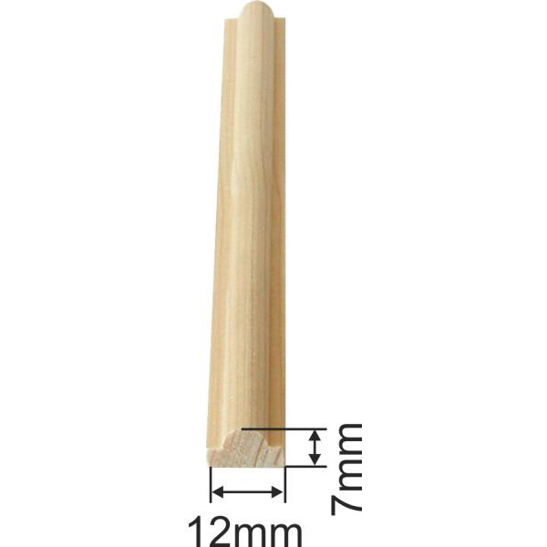 Holzprofilleisten, Holzleiste antik, Holzzierleiste alt, Fichte, 2,4m, 12x7mm Bild 3