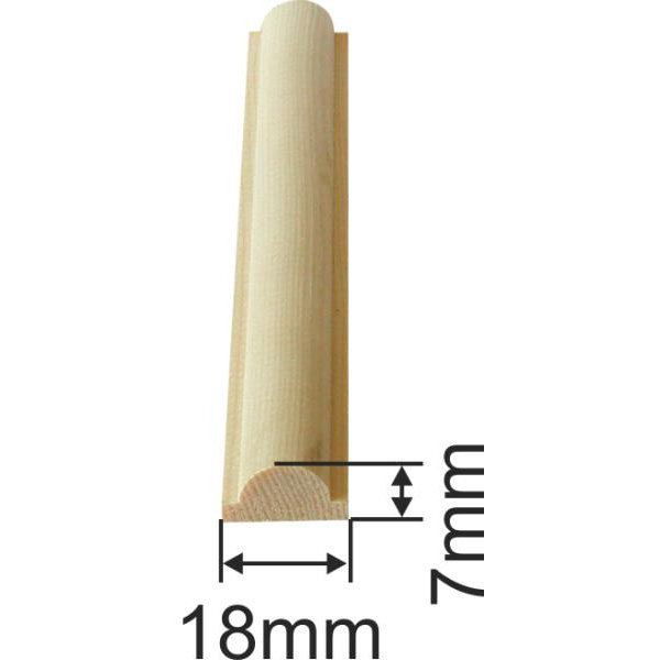 Holzprofilleiste, Holzleiste antik, Holzzierleiste alt, Buche, 45cm, 18x7mm Bild 3