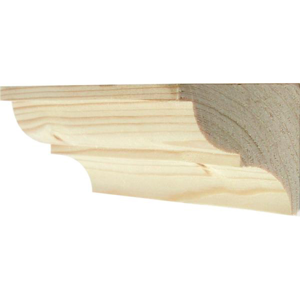 Holzprofilleiste, Holzleiste antike, Holzzierleiste alt, Fichte, 45cm, 45x45mm