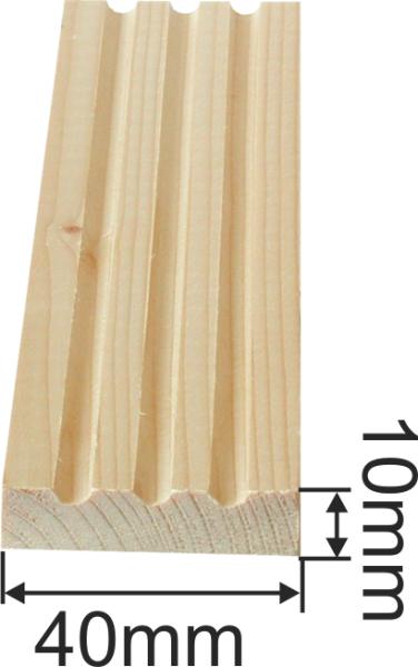 Kannelierte Holzleiste, Holzleiste antik, 95cm, Fichte Bild 3