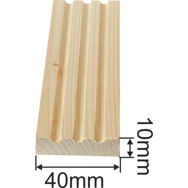 Kannelierte Holzleiste, Holzleiste antik, 45cm, Fichte Bild 3