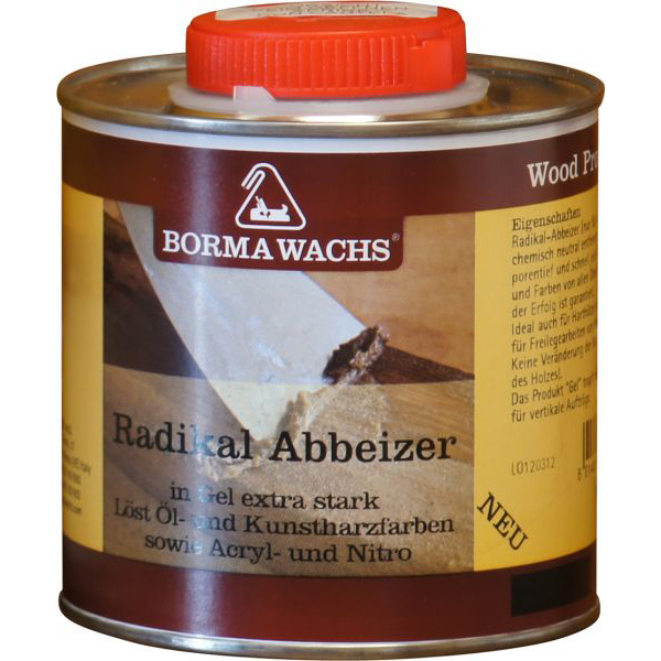 Borma Radikal-Abbeizer, 750ml, farblos, extrem kräftig, Abbeizmittel für Holz und Lacke