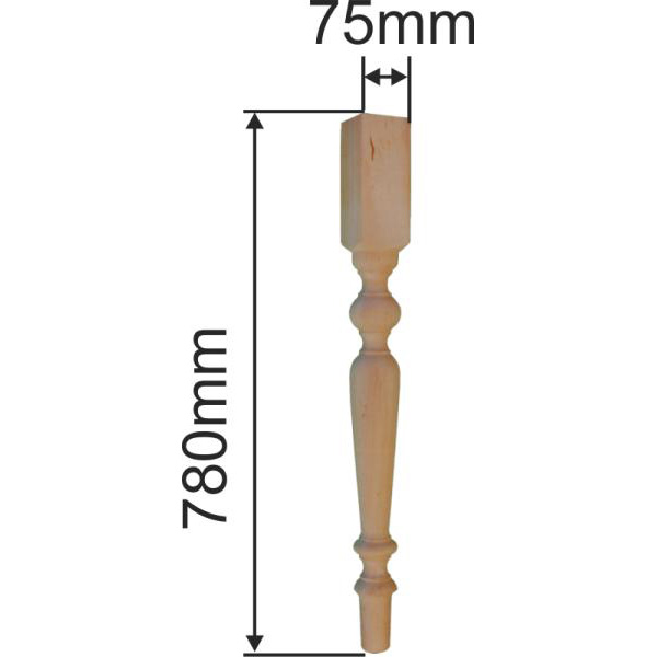 Tischbeine antik gedrechselt, Tischbein aus Erle schön gedrechselt, Tischfuß Massiv Holz Bild 3