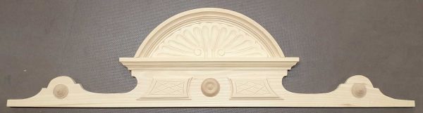 Holzaufsatz, Holzkrone, Linde, alte, antik, Holzzierteil, Gründerzeit Möbelaufsatz