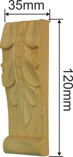 Holzapplikation antik, Linde, Kapitell Holz, Holzzierteil antike, Holzkapitell, Kapitelle Holz Bild 3