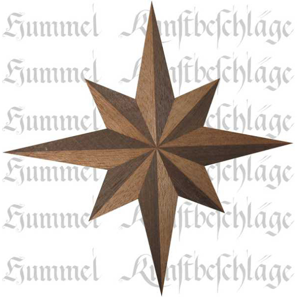 Intarsiensterne, Intarsien-Stern, antik, 175mm, Intarsien Stern zum Einlassen