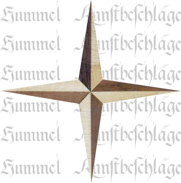 Intarsienstern Kunst, Intarsien-Stern, antike, 160mm, Intarsien Stern