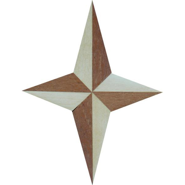 Intarsiensterne, Intarsien-Stern antike, 115mm, Intarsien Stern