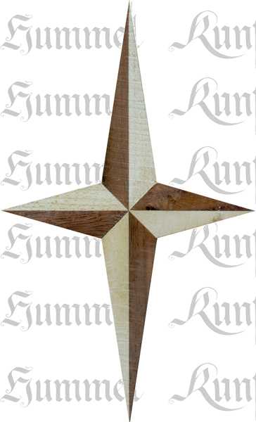 Intarsienstern Holz, Intarsien-Stern, antik, 160mm, Intarsien Sterne