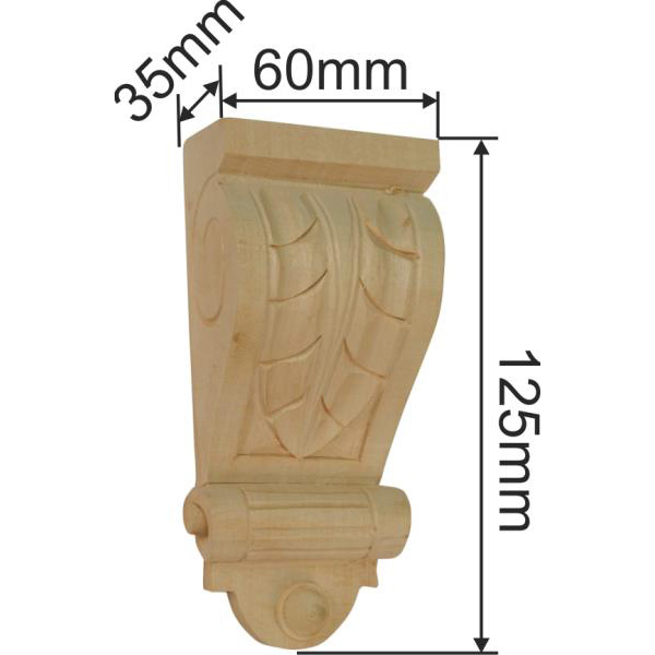 Holzapplikation antik aus Linde, Kapitell Holz, Holzzierteil antik, Holzkapitell, Kapitelle Holz Bild 3