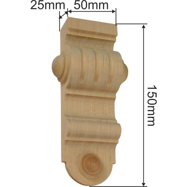 Holzapplikation antik, Kiefer, Kapitell Holz, Holzzierteil antikes, Holzkapitell, Kapitelle Holz Bild 3