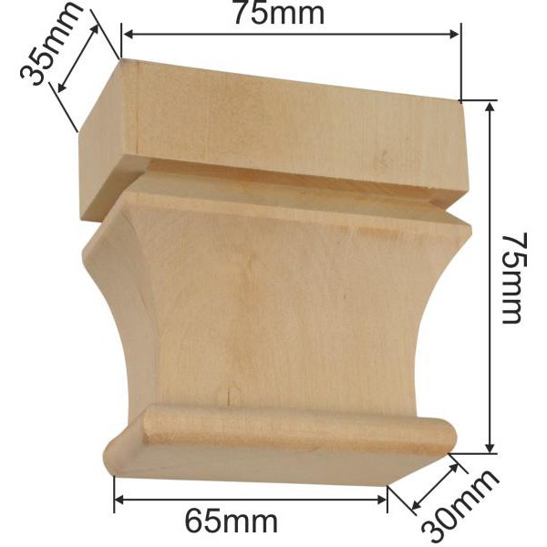 Holzapplikation antik, Verzierung aus Birke, 75x75mm, Kapitell Holz, Holzzierteil antik, Holzkapitell, Kapitelle Holz Bild 3